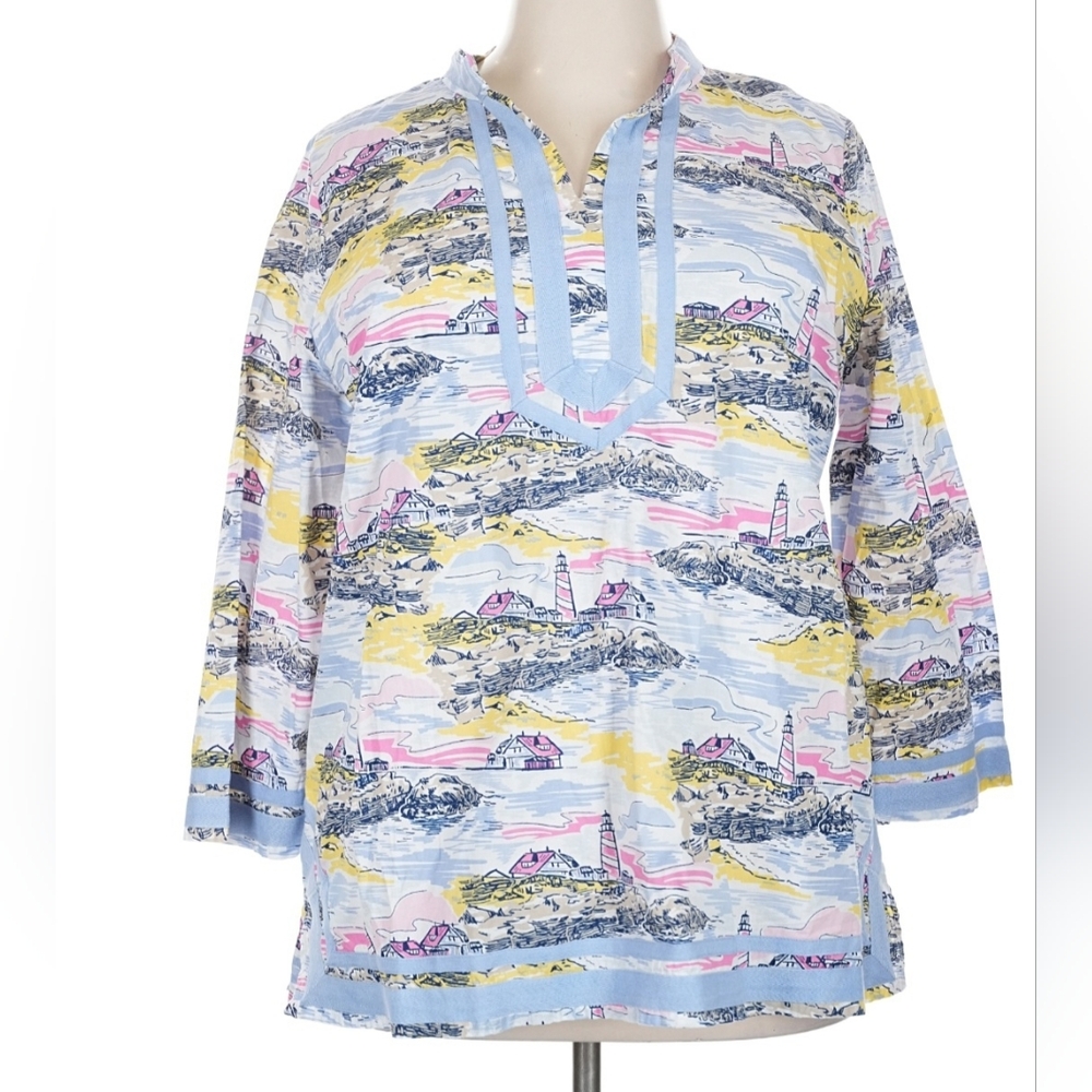 Kim Rogers Coastal Lighthouse Tunic | Size XXL - NWT